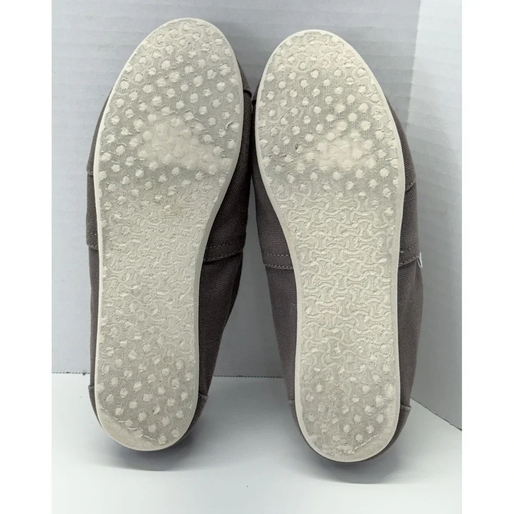 Toms Classics Ash Gray‎ Women's Size 7W Slip On Casual Canvas Flat Shoes